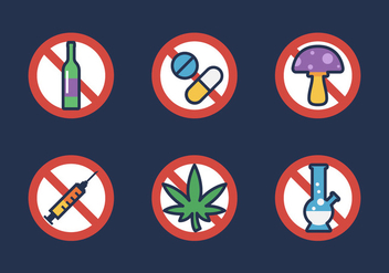 Vector No Drugs Icon - vector #327579 gratis